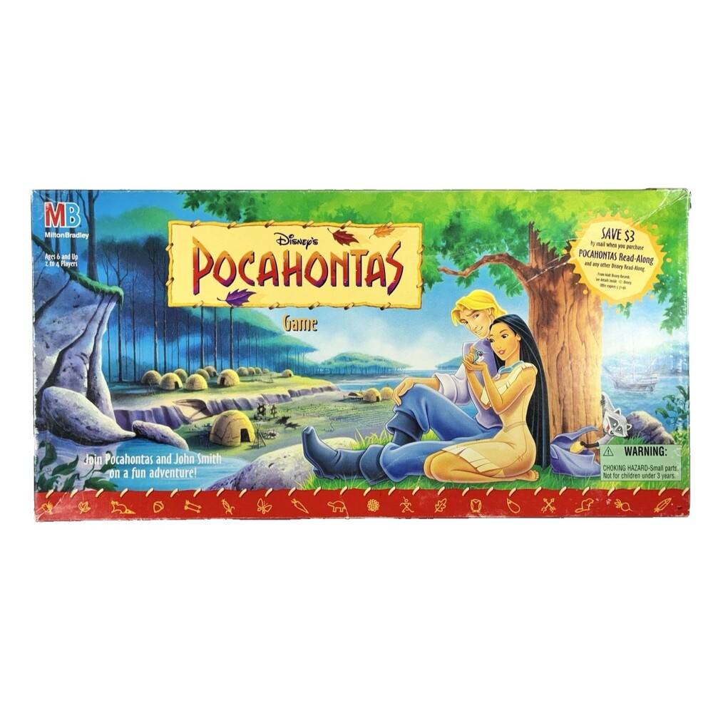 Disney Pocahontas Vintage 1994 Board Game by Milton Bradley 99% Complete